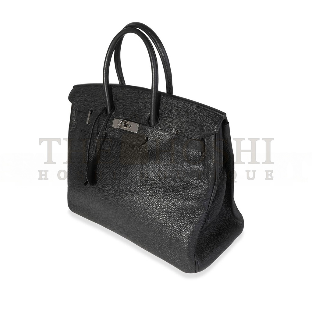H**me5 BIRKIN 35 TOGO BLACK LEATHER AND SILVER BUCKLE HANDBAG 18494998 (35*25*18cm) Master Quality